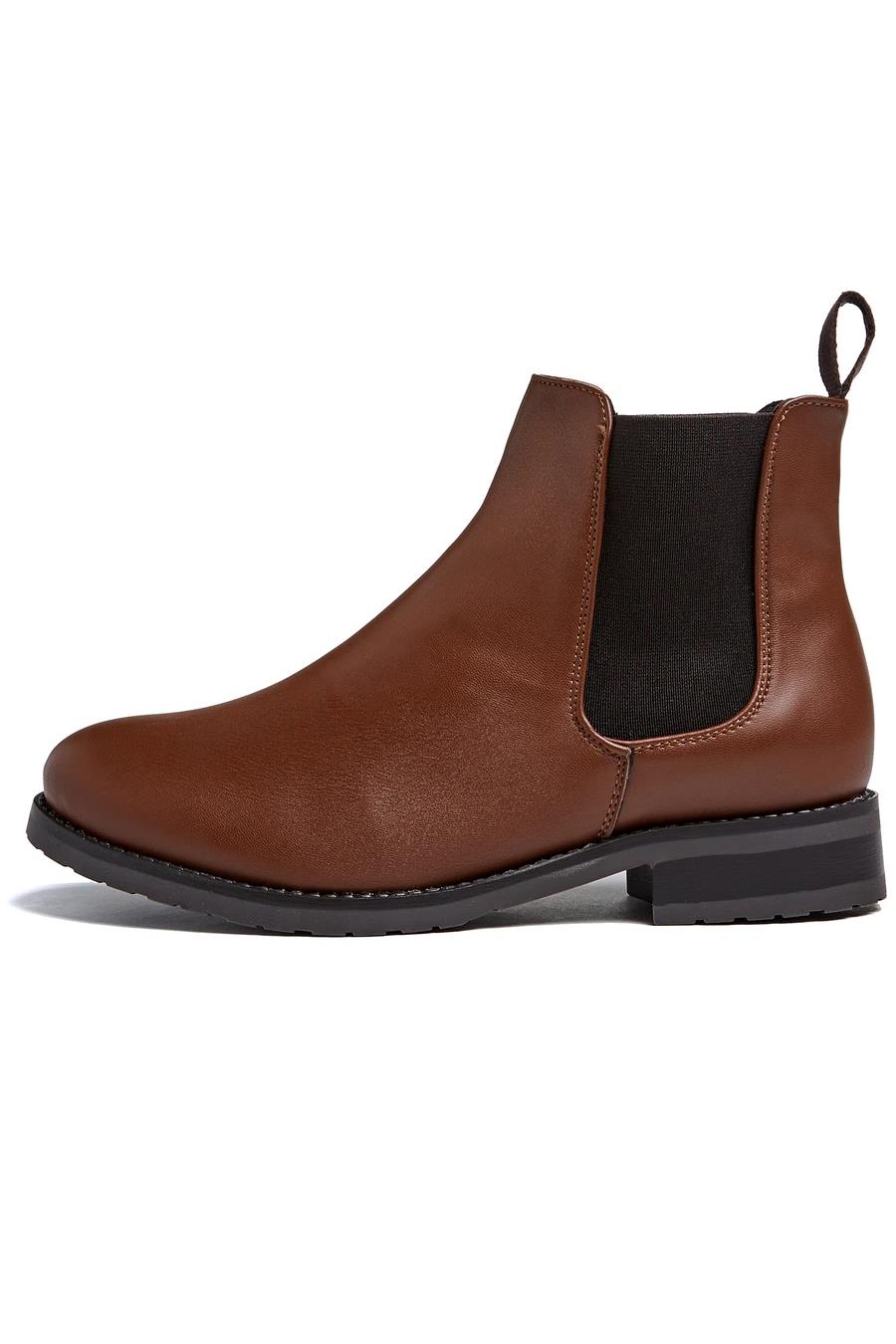 Image of Will's Vegan Store dames vegan Chelsea Boots Luxe Smart Kastanje