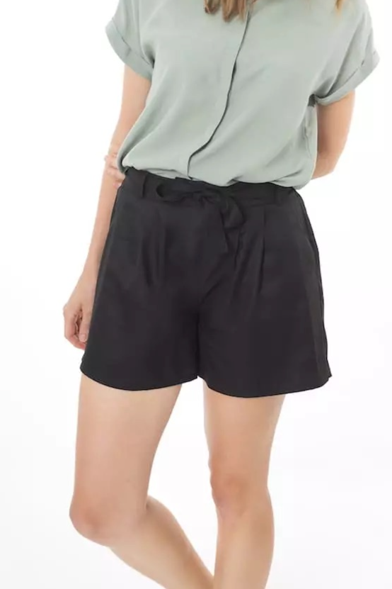 Zerum Damen vegan Shorts Lilly Denim Schwarz