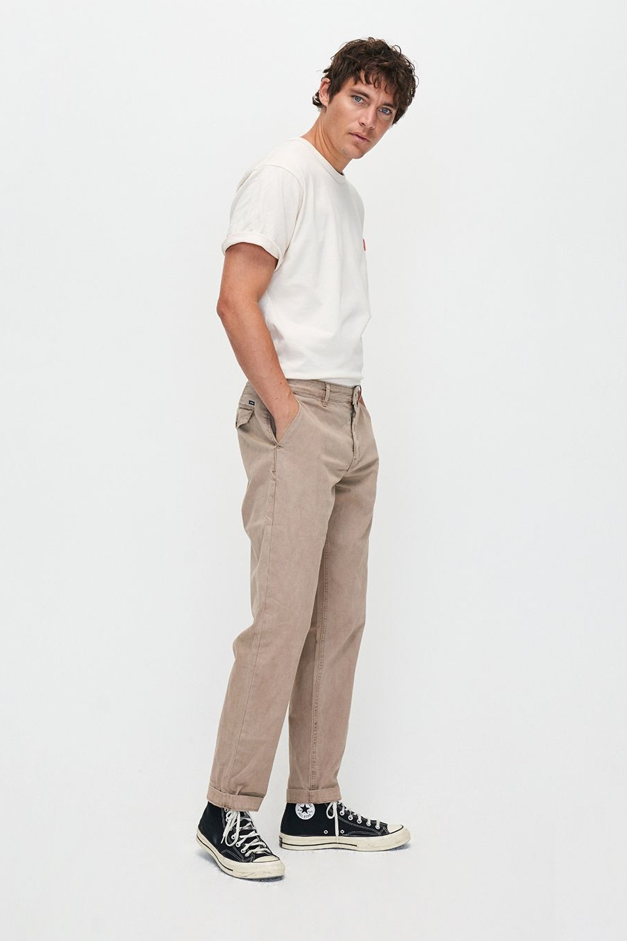 Kuyichi Herren vegan Chino-Hose Darren Beige