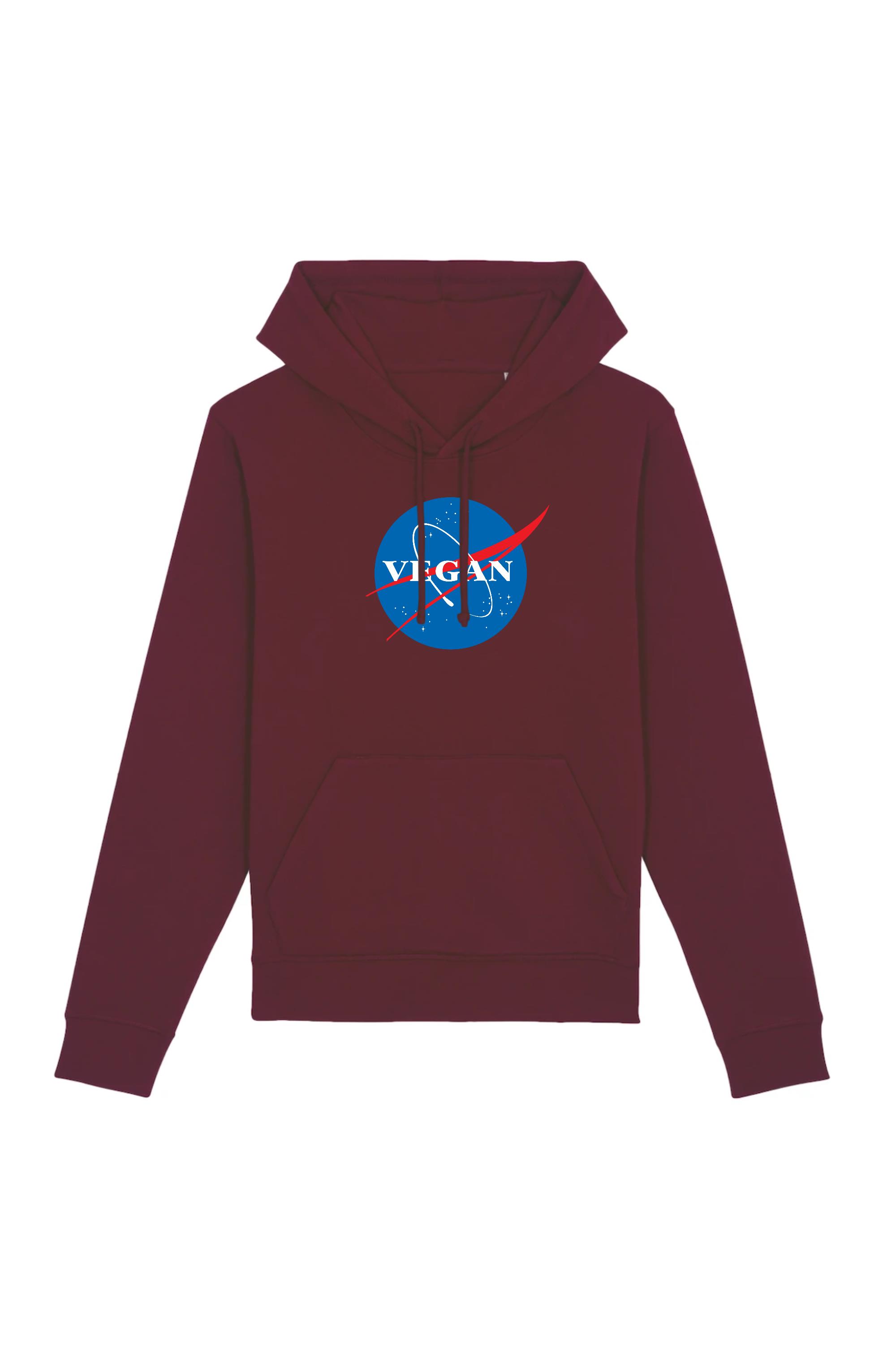 Image of Oat Milk Club dames vegan Vegan Nasa - Biologisch Katoen Hoodie Bordeaux