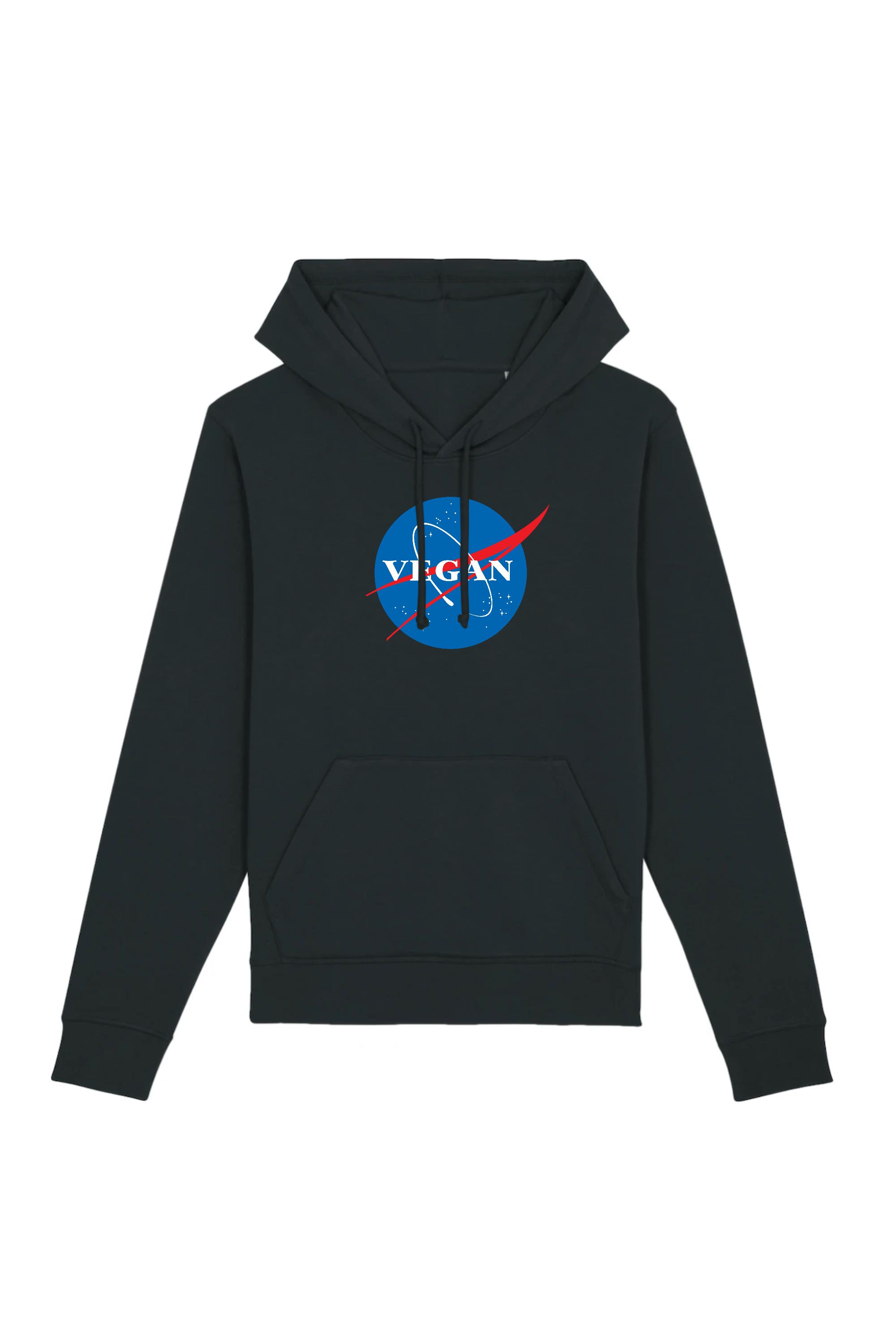 Image of Oat Milk Club dames vegan Vegan Nasa - Biologisch Katoen Hoodie Zwart