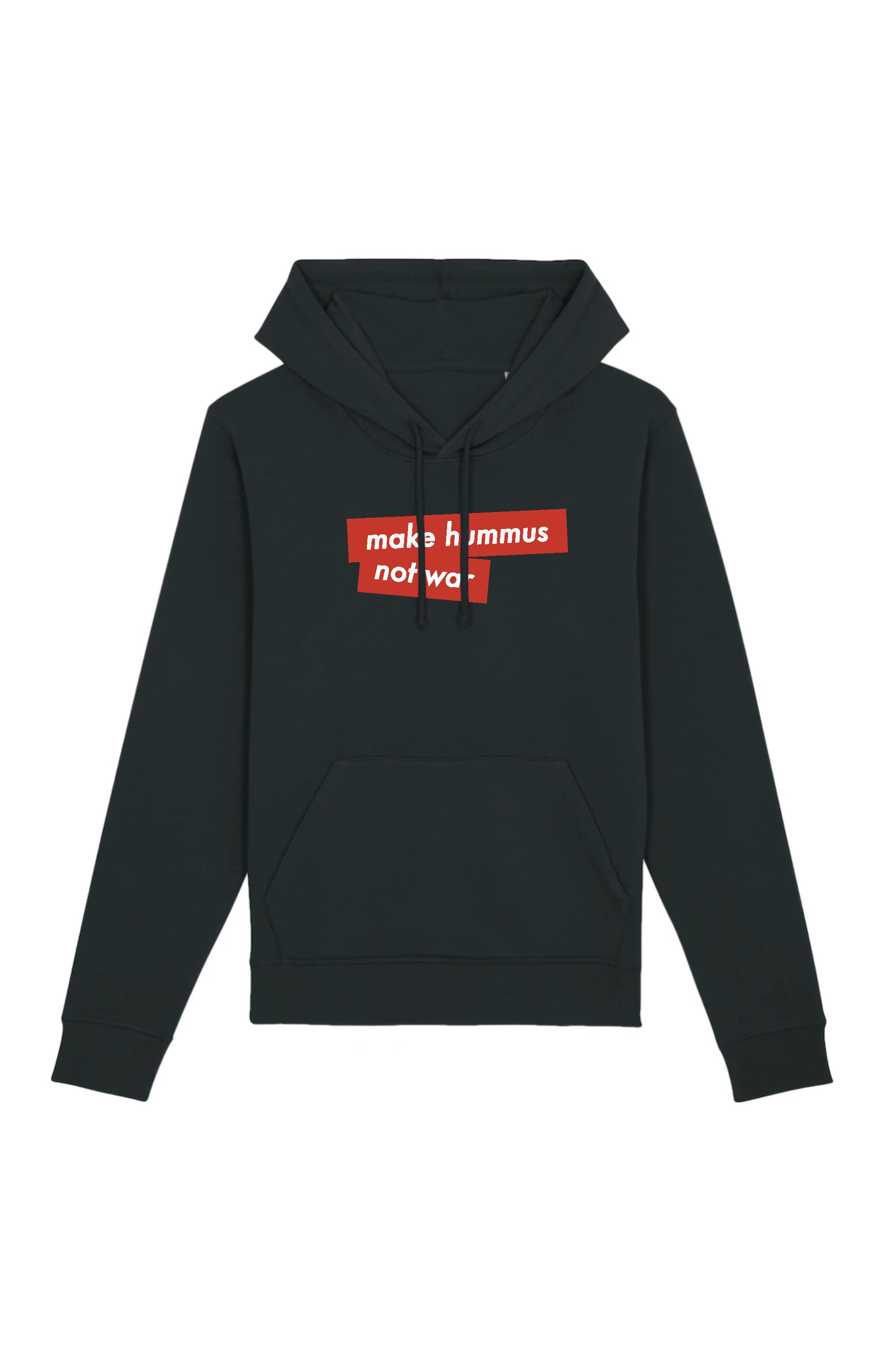22484 - Damen vegan Make Hummus Not War - Hoodie Schwarz