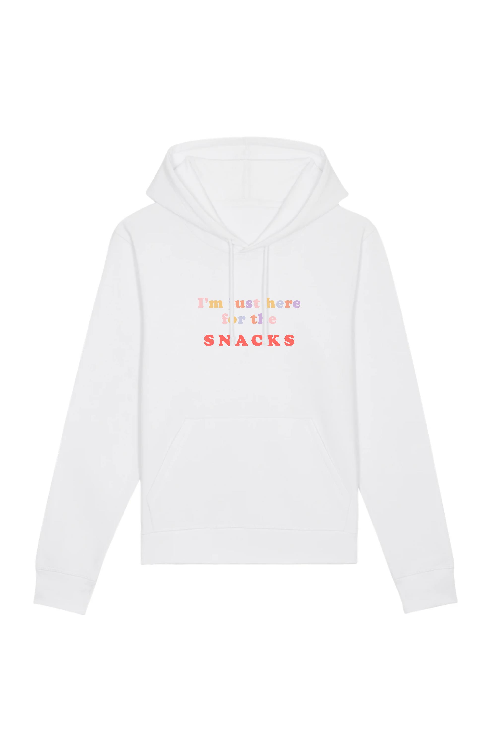 Image of Oat Milk Club dames vegan Unisex Hoodie Snacks - Wit