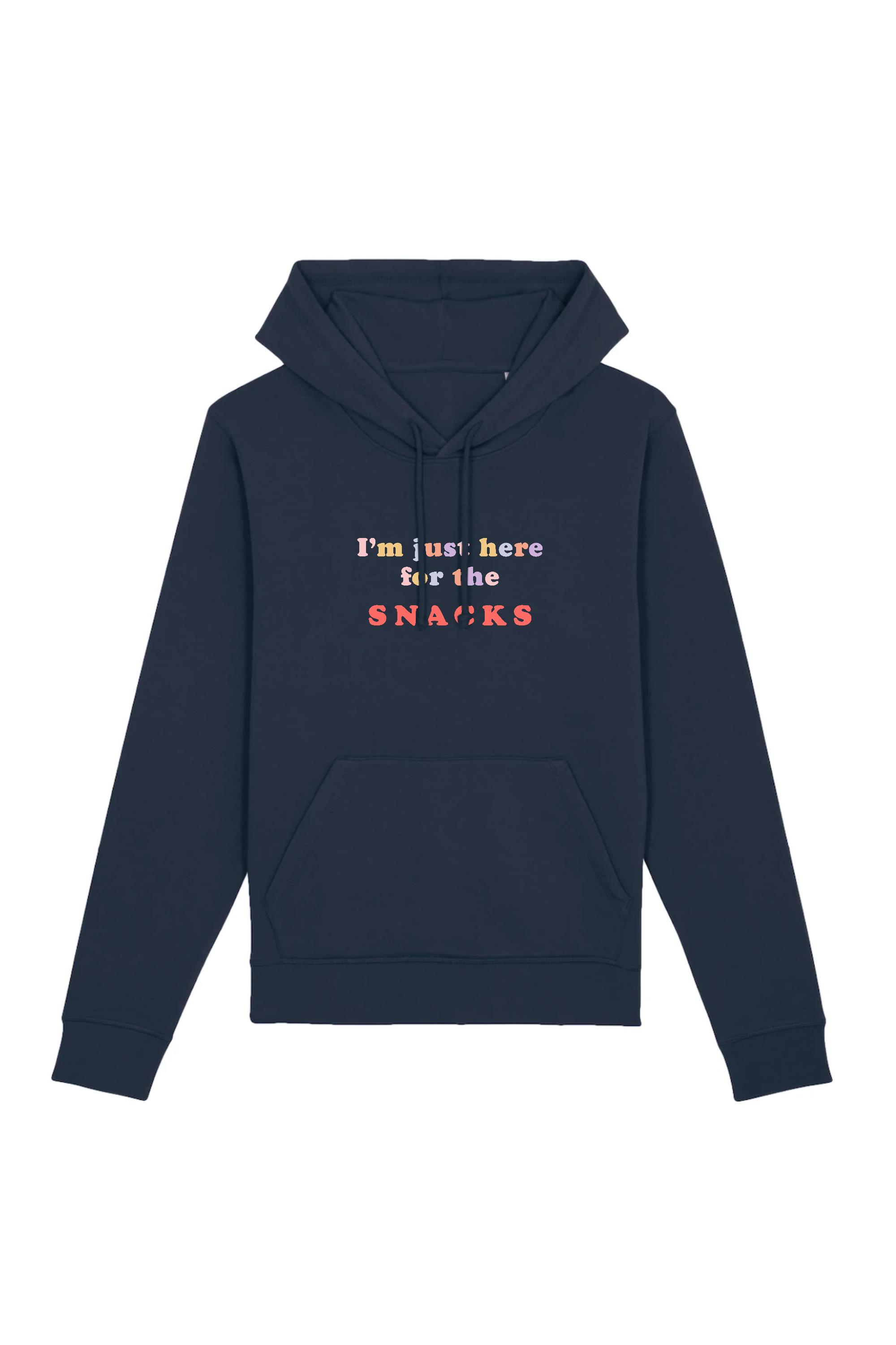 Image of Oat Milk Club dames vegan Unisex Hoodie Snacks - Navy
