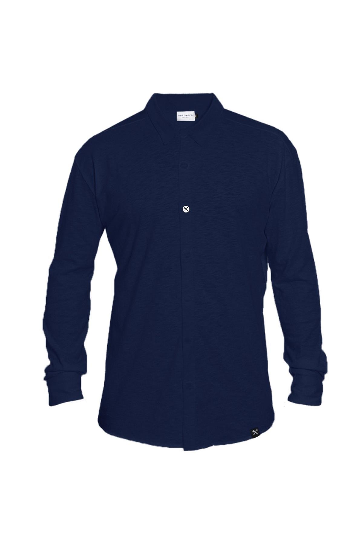 The Driftwood Tales Herren vegan Hemd - Marine