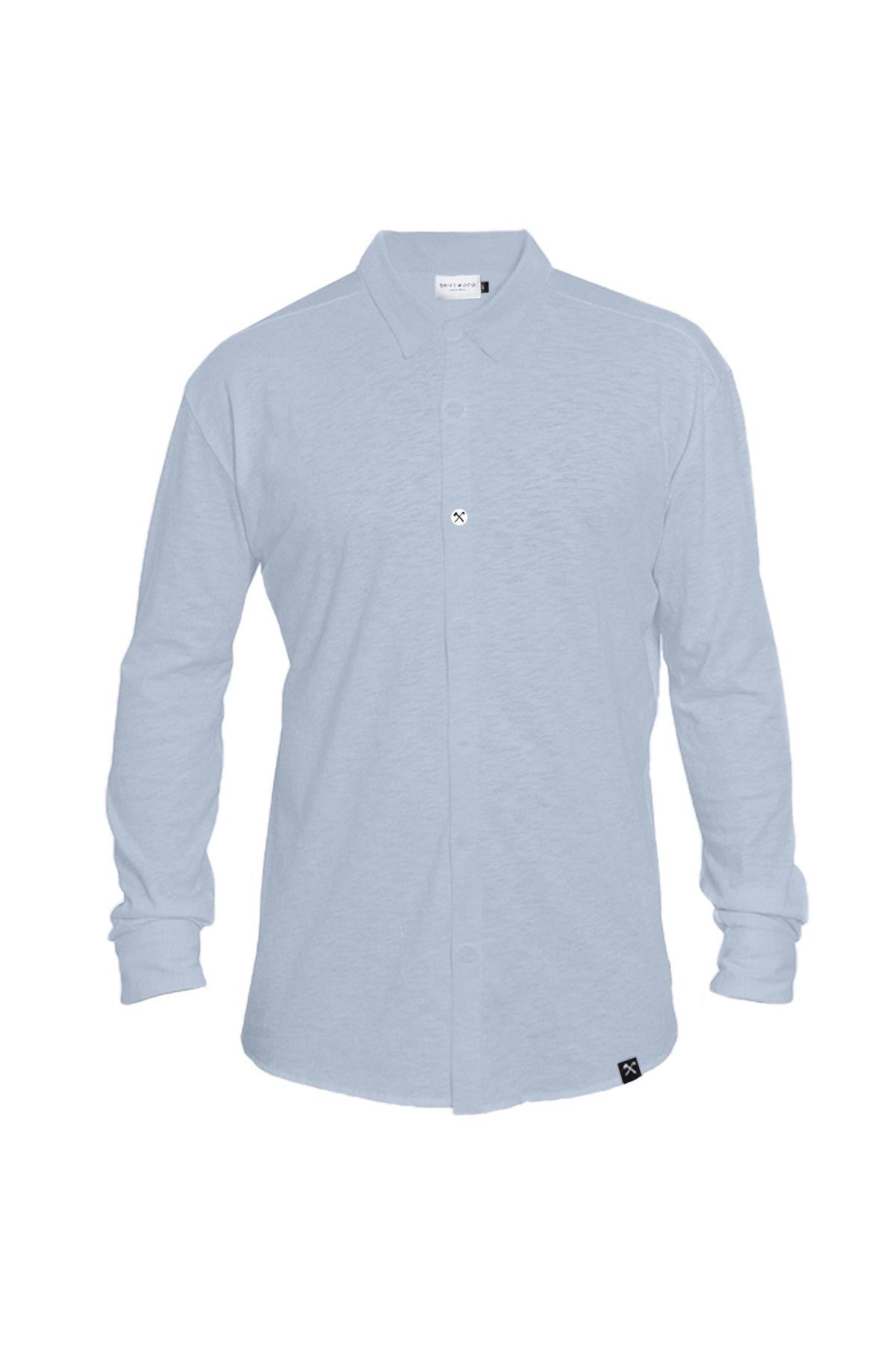 13956 - Herren vegan Hemd - Hellblau