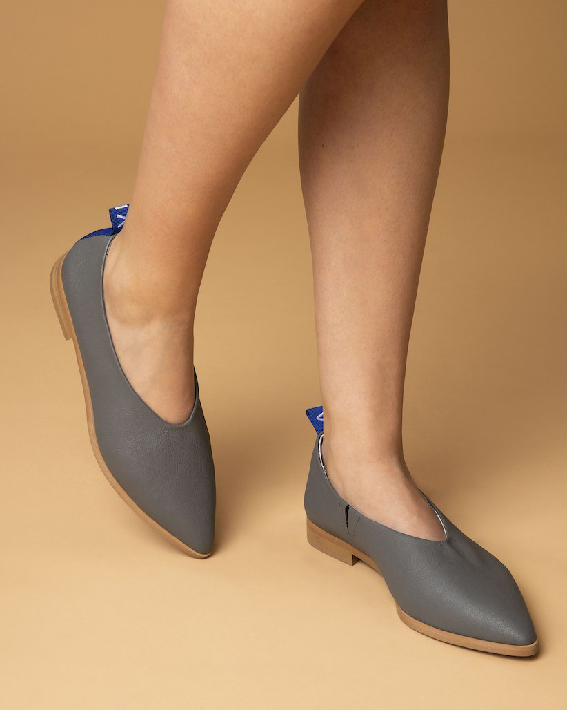 VENUS IS VEGAN Damen vegan Ballerina Aida Grau