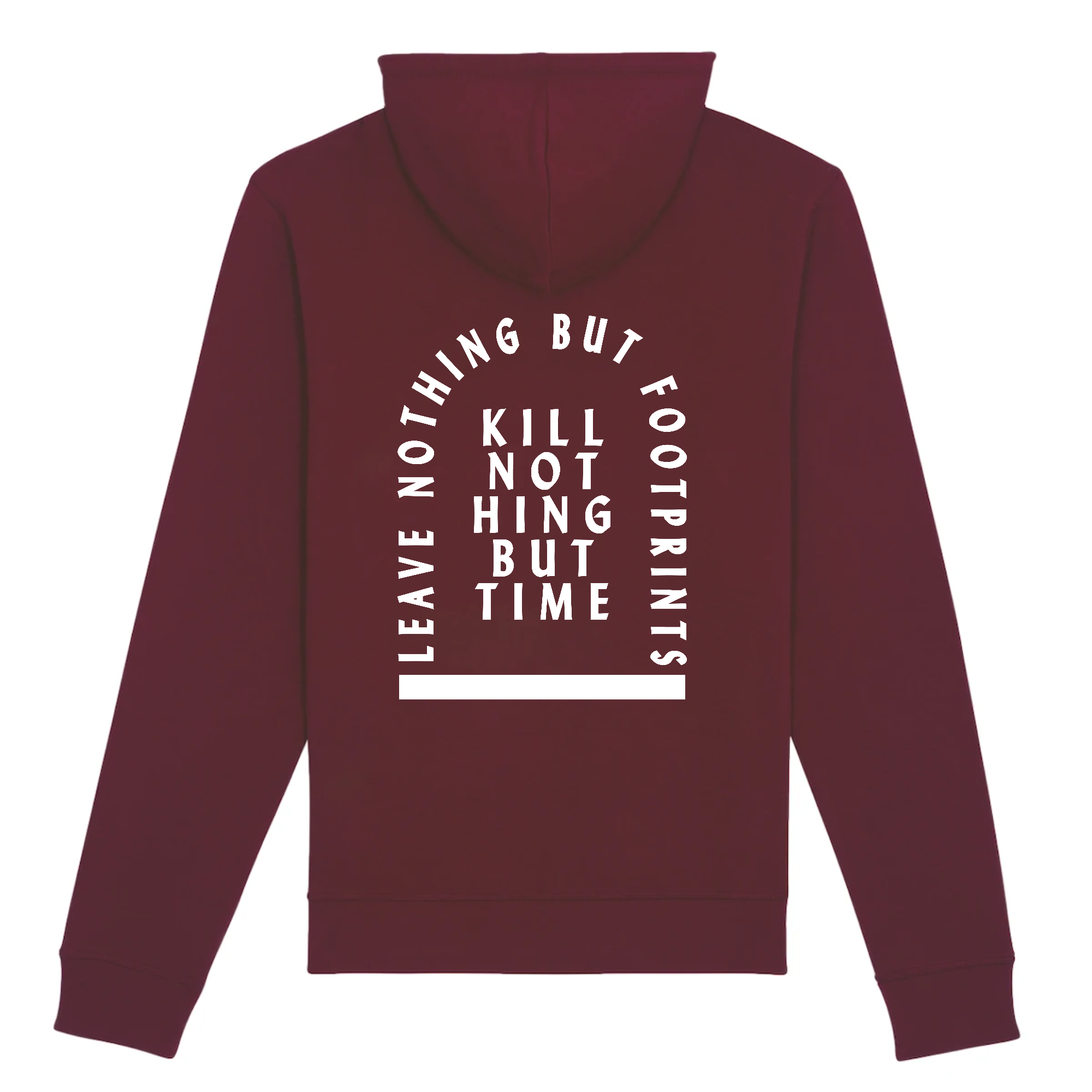 Image of Oat Milk Club mannen vegan Hoodie Kill Nothing But Time Bordeaux