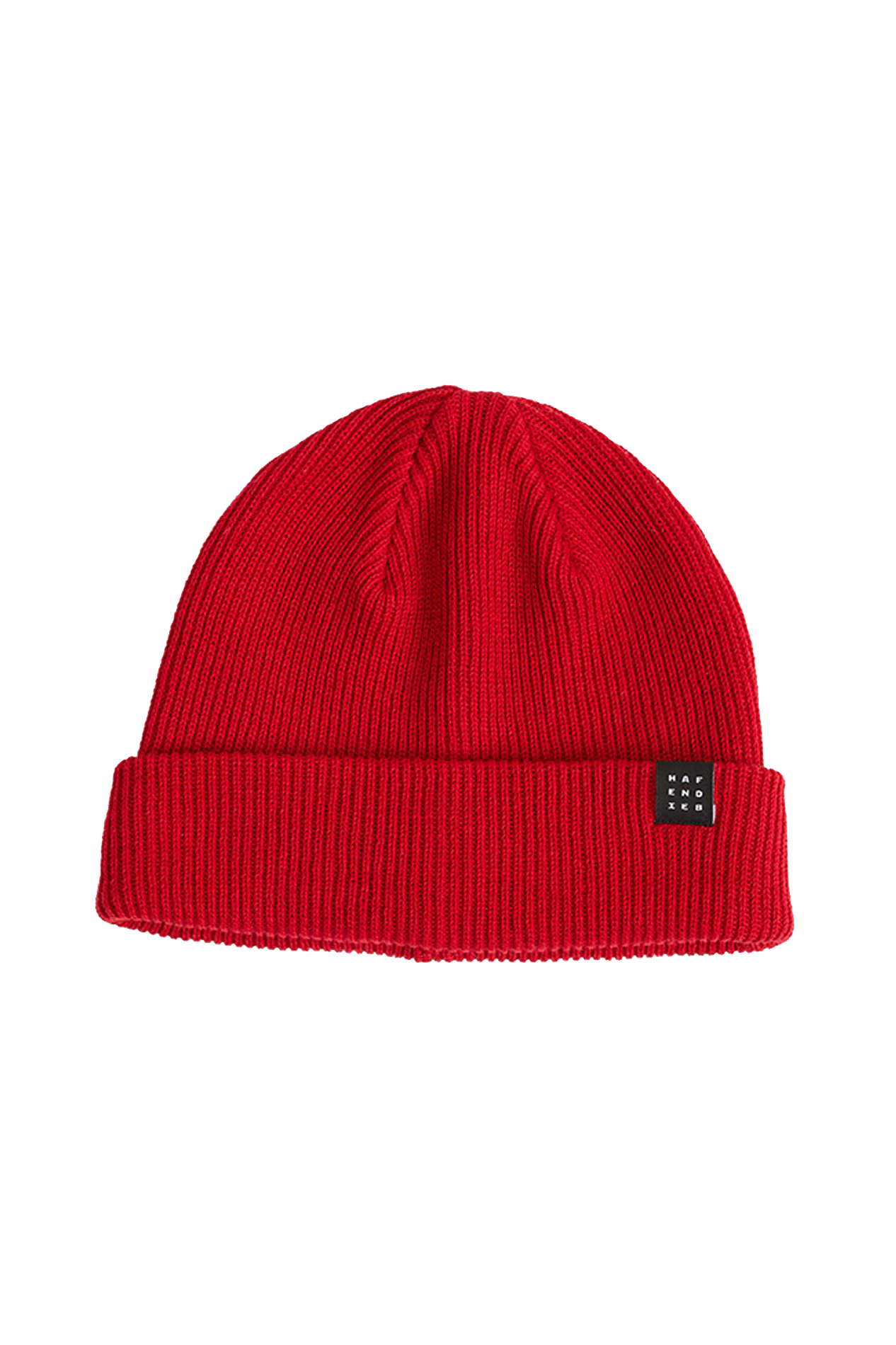 Hafendieb womens vegan Beanie Logo Block Red