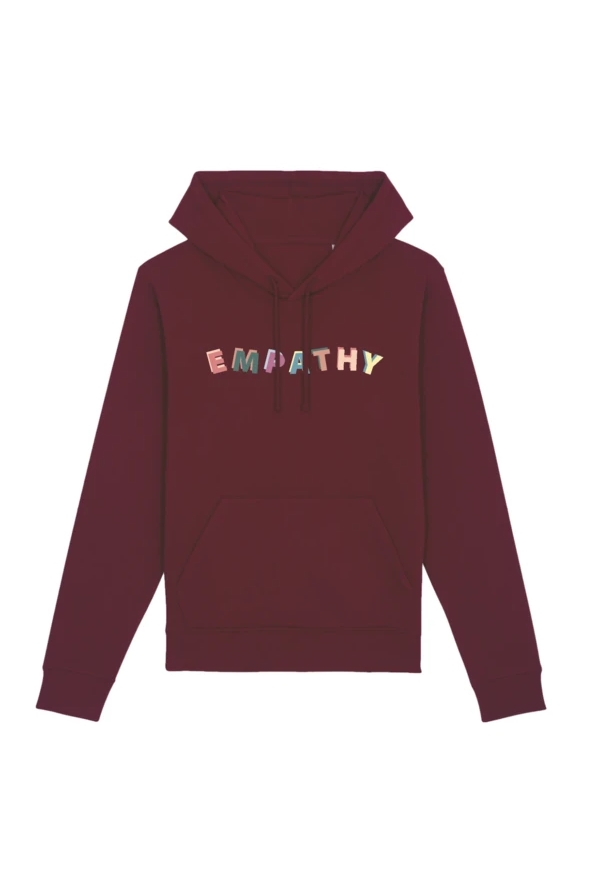 Image of Oat Milk Club dames vegan Hoodie Empathy Bordeaux