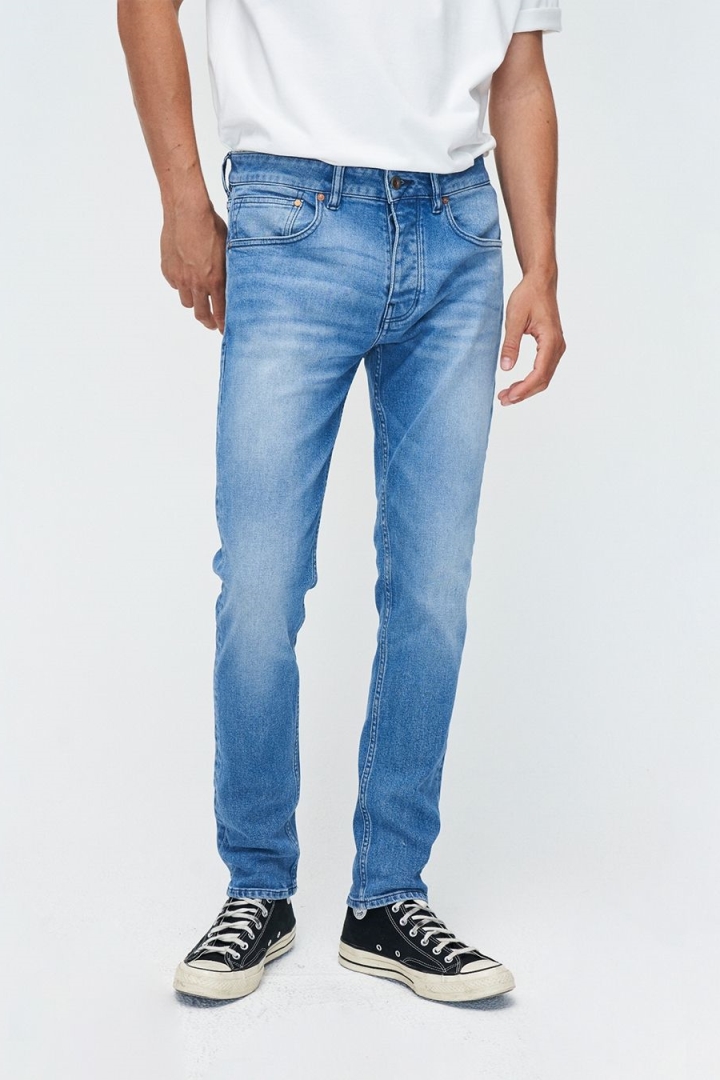 Image of Kuyichi mannen vegan Jeans Slim Jamie Clouds Blauw