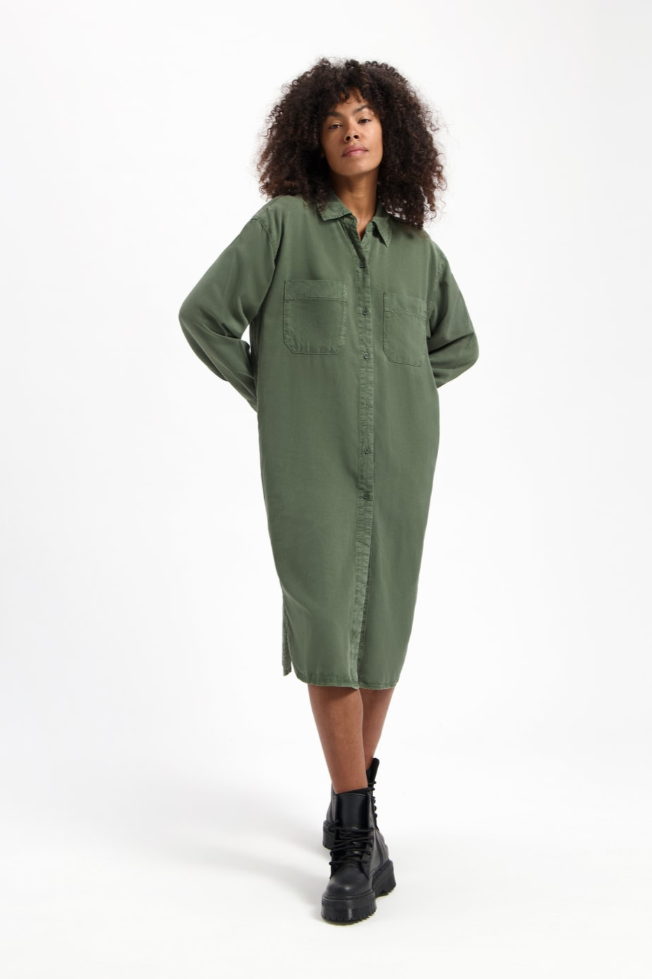 Kuyichi Damen vegan Kleid Sadie Green