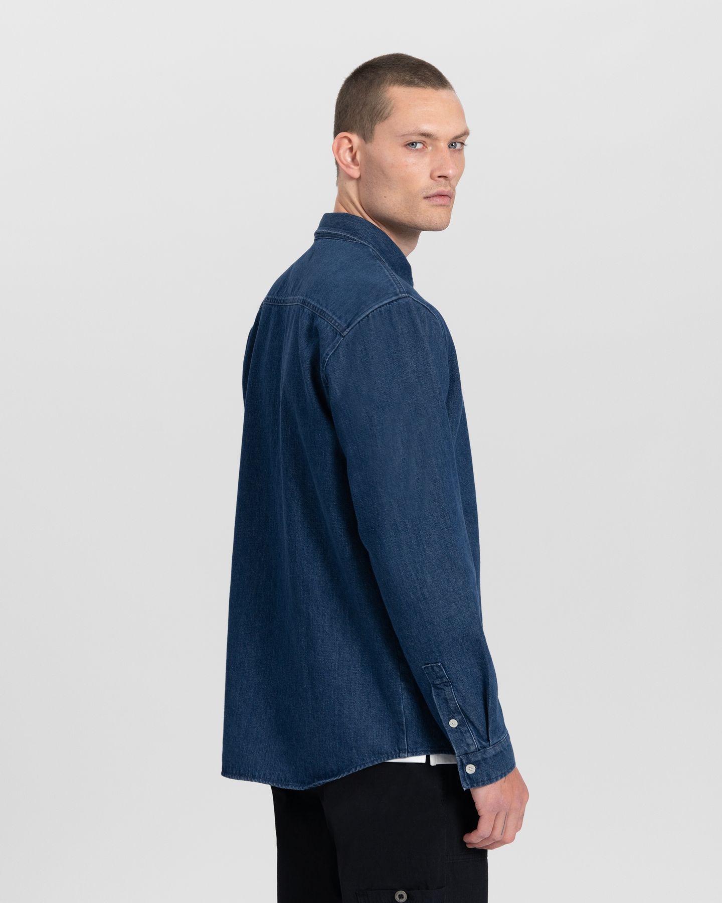 Kuyichi Denim Shirt Sawyer Washed Indigo Blue