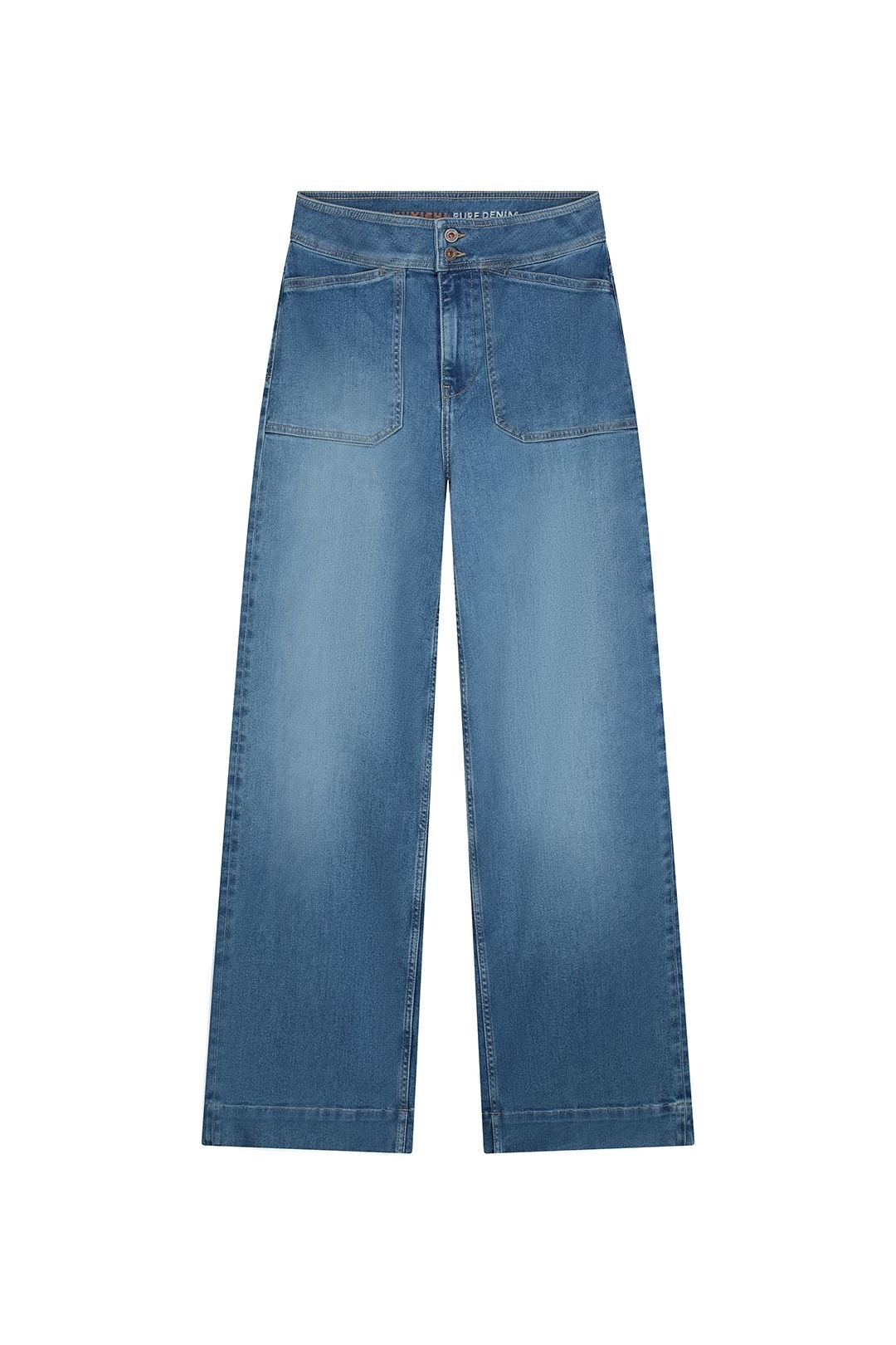 Image of Kuyichi dames vegan Jeans Worker Farrah Ocala Blauw