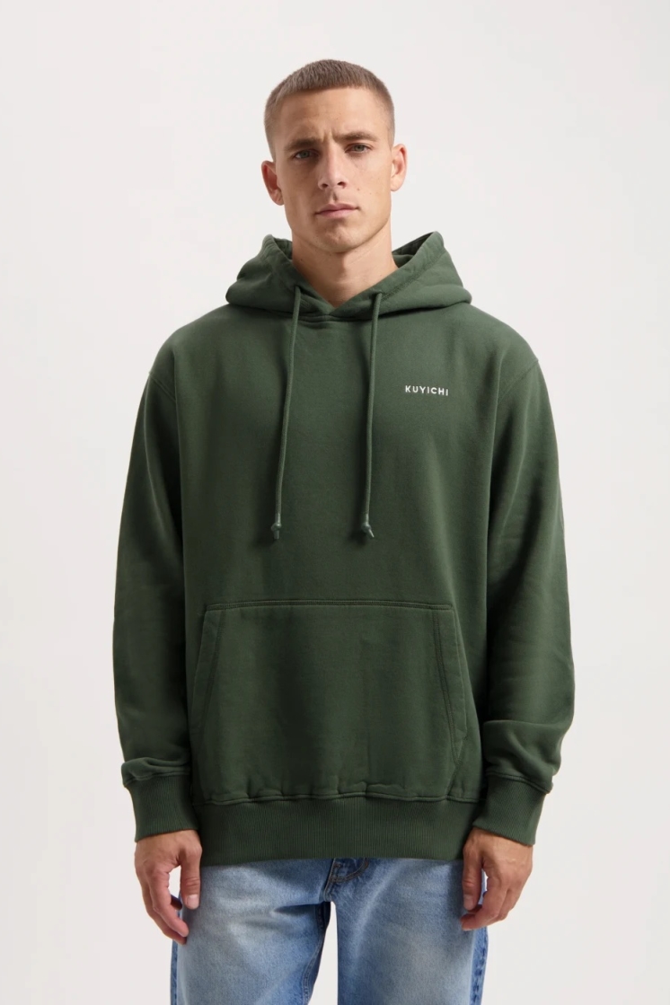 Kuyichi Herren vegan Hoodie Heavyweight Bjorn Moss Grün