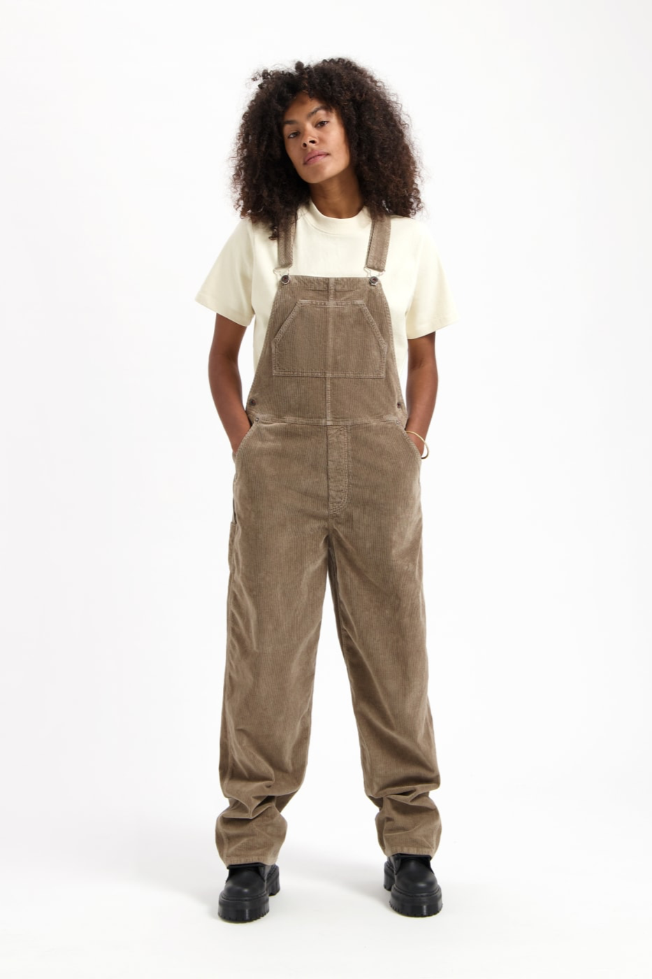 Kuyichi Damen vegan Latzhose Jonna Taupe