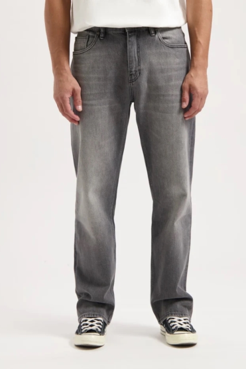 Kuyichi Herren vegan Jeans Larry Loose Verblasst Grau
