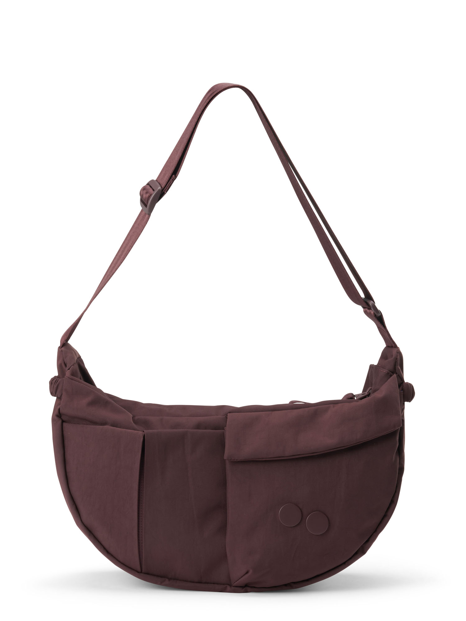 pinqponq men vegan Bag Crossbody Krumm Large Crinkle Mahogany