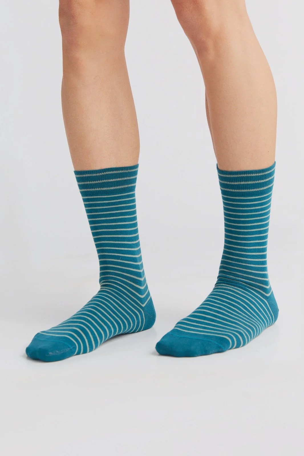 Albero Natur womens vegan Multipack 6x Socks With Longer Cuffs Petrol/Frost Green