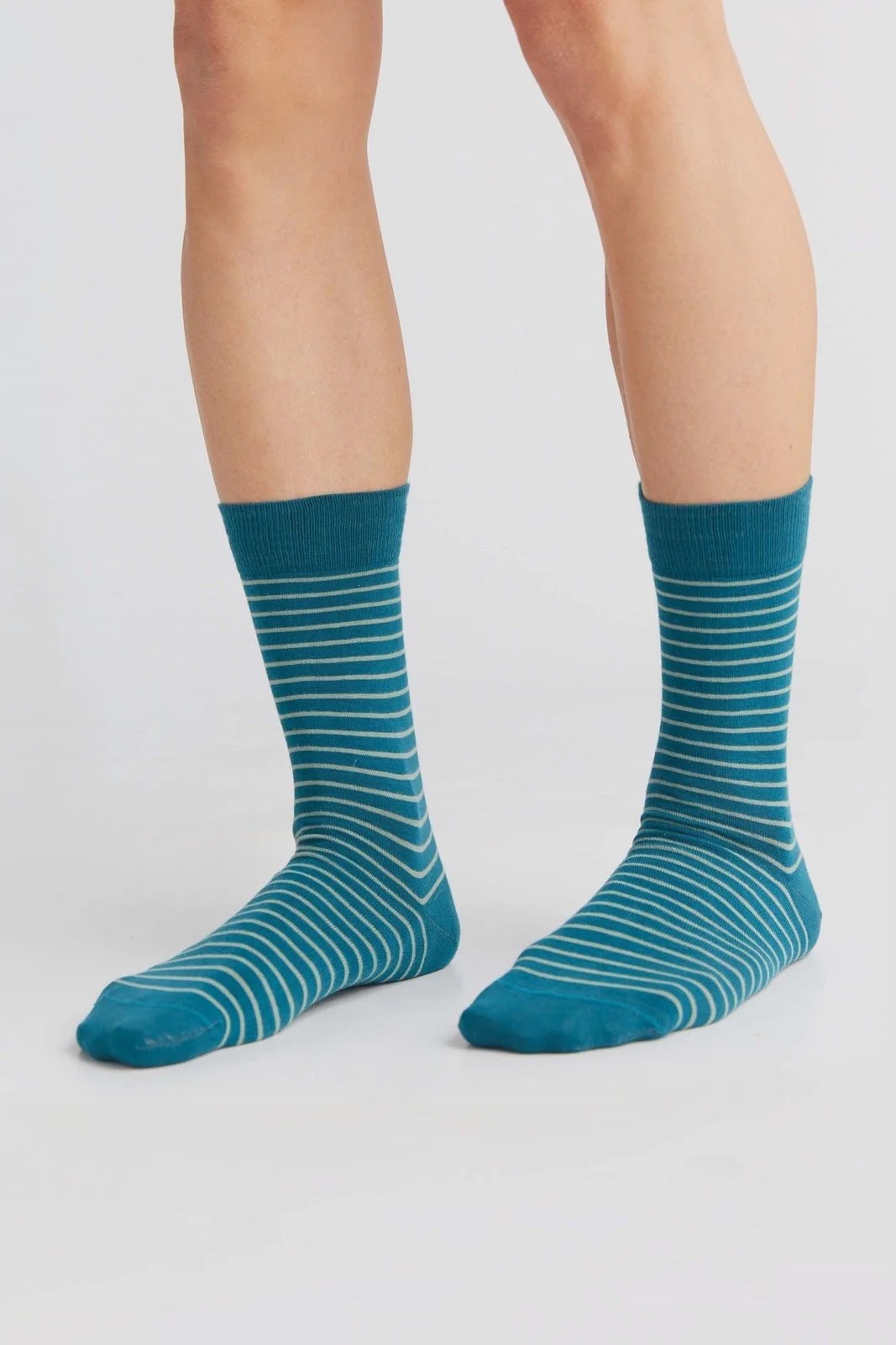 Albero Natur womens vegan Multipack 6x Socks With Longer Cuffs Petrol/Frost Green