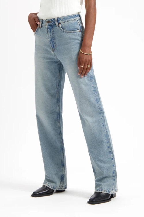 Kuyichi Damen vegan Jeans Loose Straight Izabella Vintage Blau