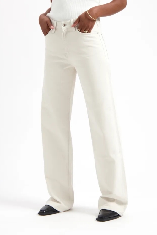 Image of Kuyichi dames vegan Jeans Losse Flare Harper Ecru