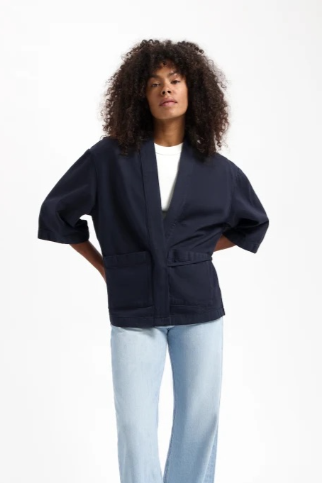 Kuyichi Damen vegan Jacke Noah Seele Blau