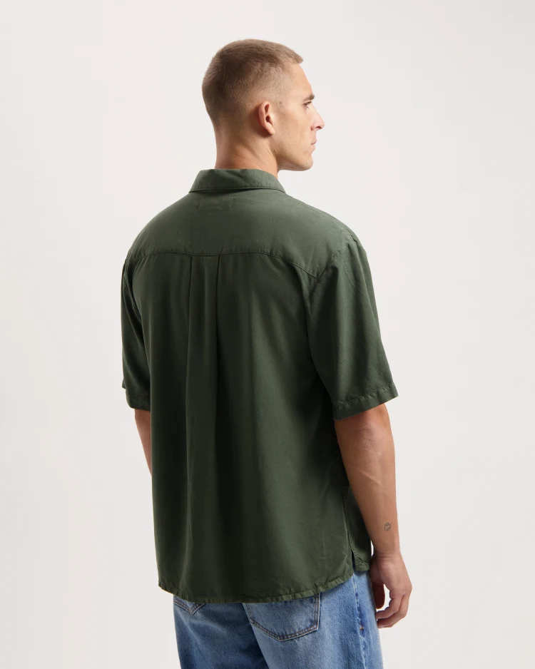 Kuyichi men vegan Shirt Ben Ss Moss Green