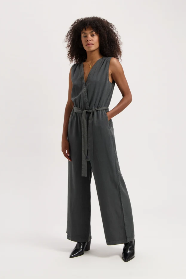 Kuyichi Damen vegan Jumpsuit Sammie Woodland Grey