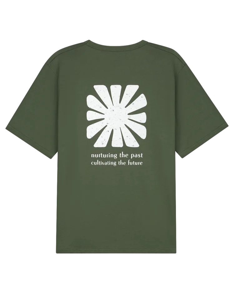 Kuyichi men vegan T-Shirt Liam Printed Moss Green