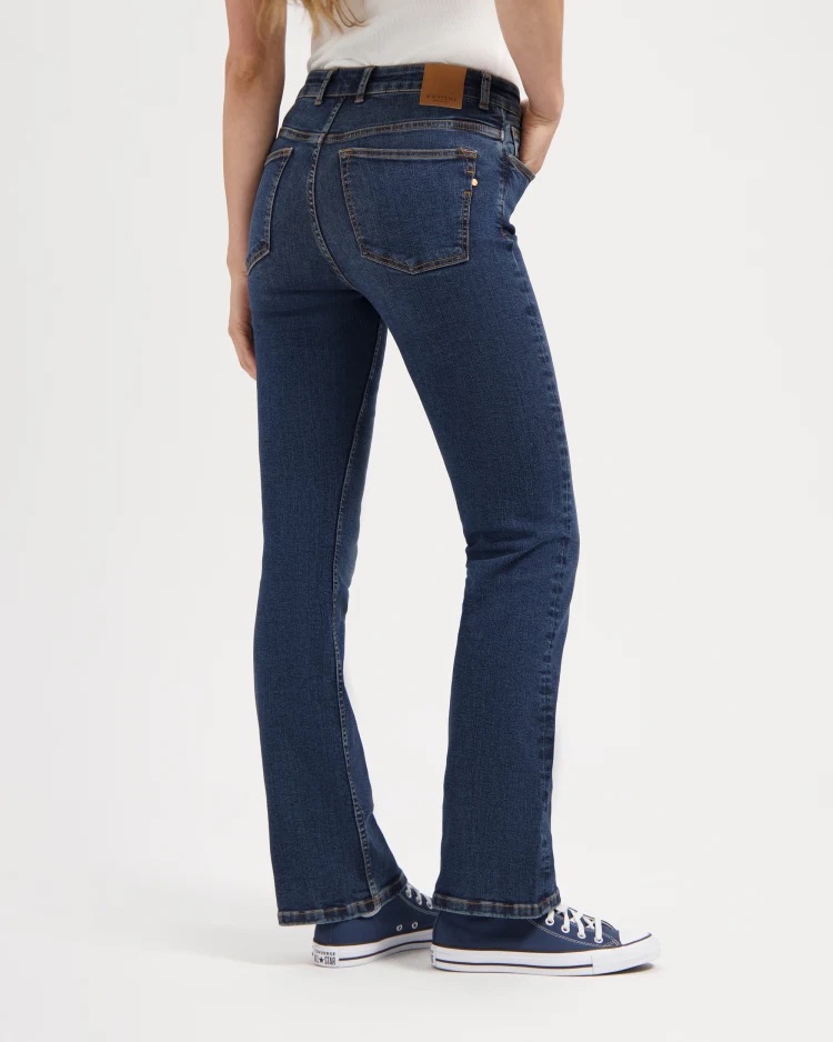Kuyichi womens vegan Jeans Zoe Bootcut Meadow Blue