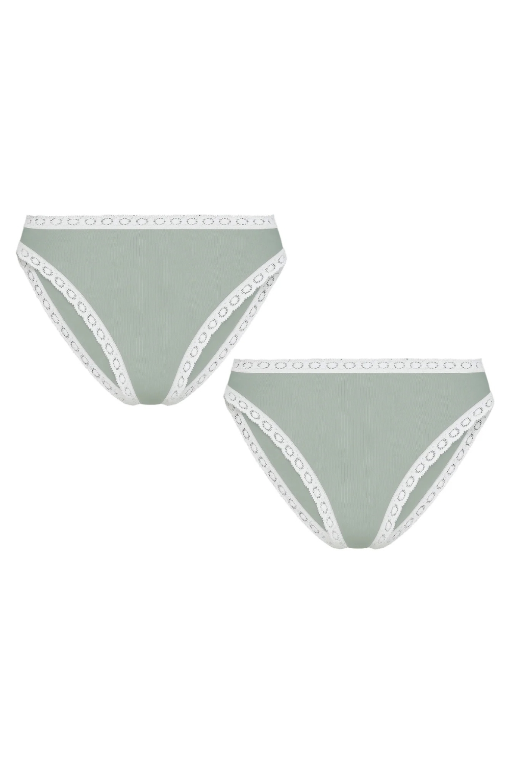 Albero Natur womens vegan Multipack 2x Briefs Iceberg Green