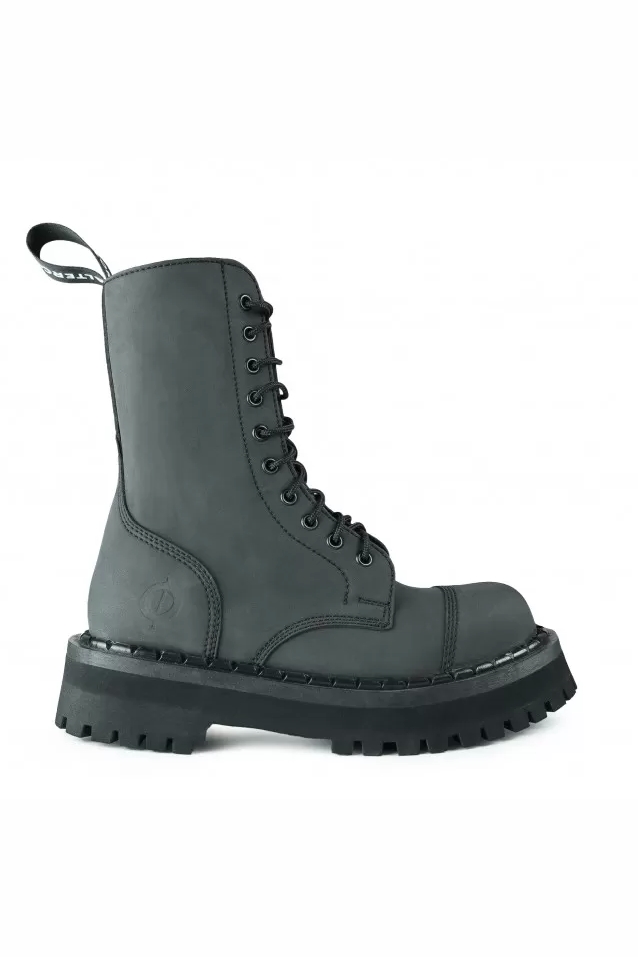 Altercore Herren vegan Stiefel 353 Veganes Nubukleder Schwarz