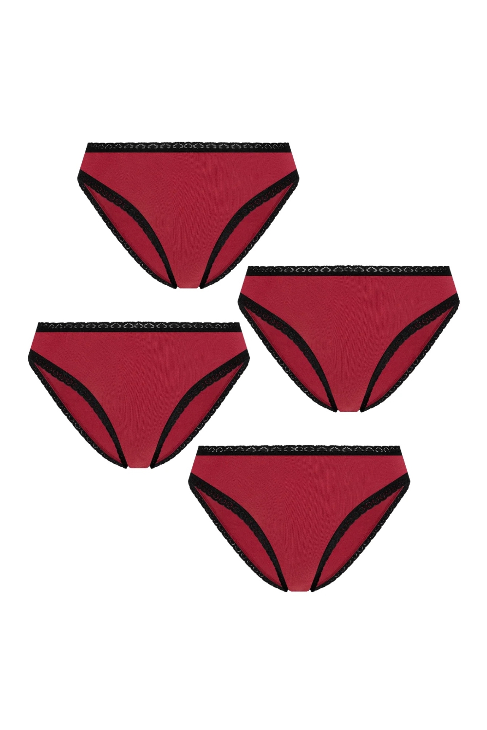 Albero Natur womens vegan Multipack 4x Briefs Tibet Red