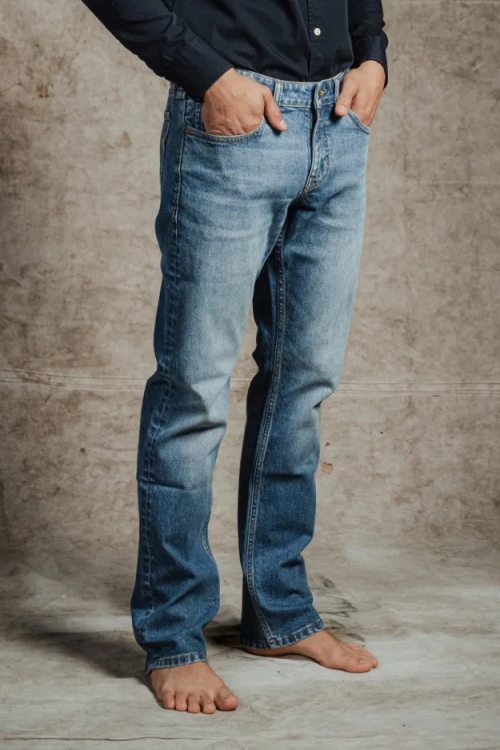 Kuyichi Herren vegan Jeans Nick Straight College Indigo