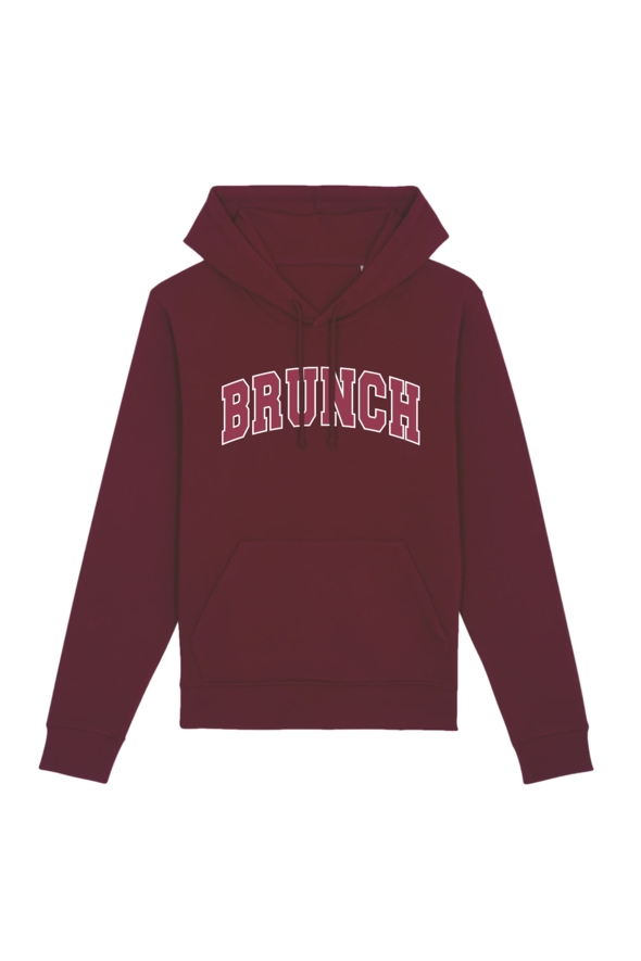 Image of Oat Milk Club dames vegan Hoodie Brunch Bordeauxrood