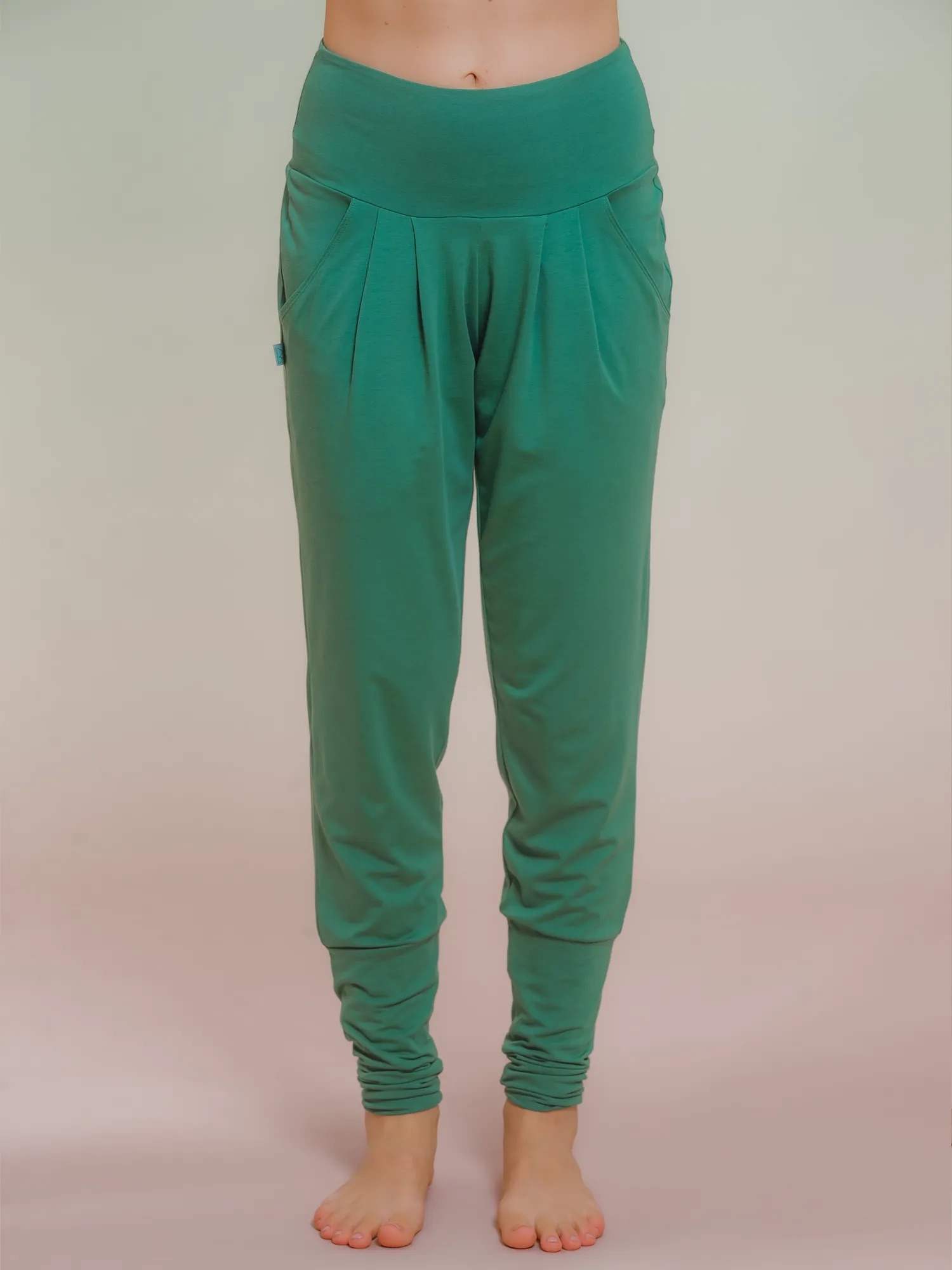 nice to meet me womens vegan Pants Harem Avocado