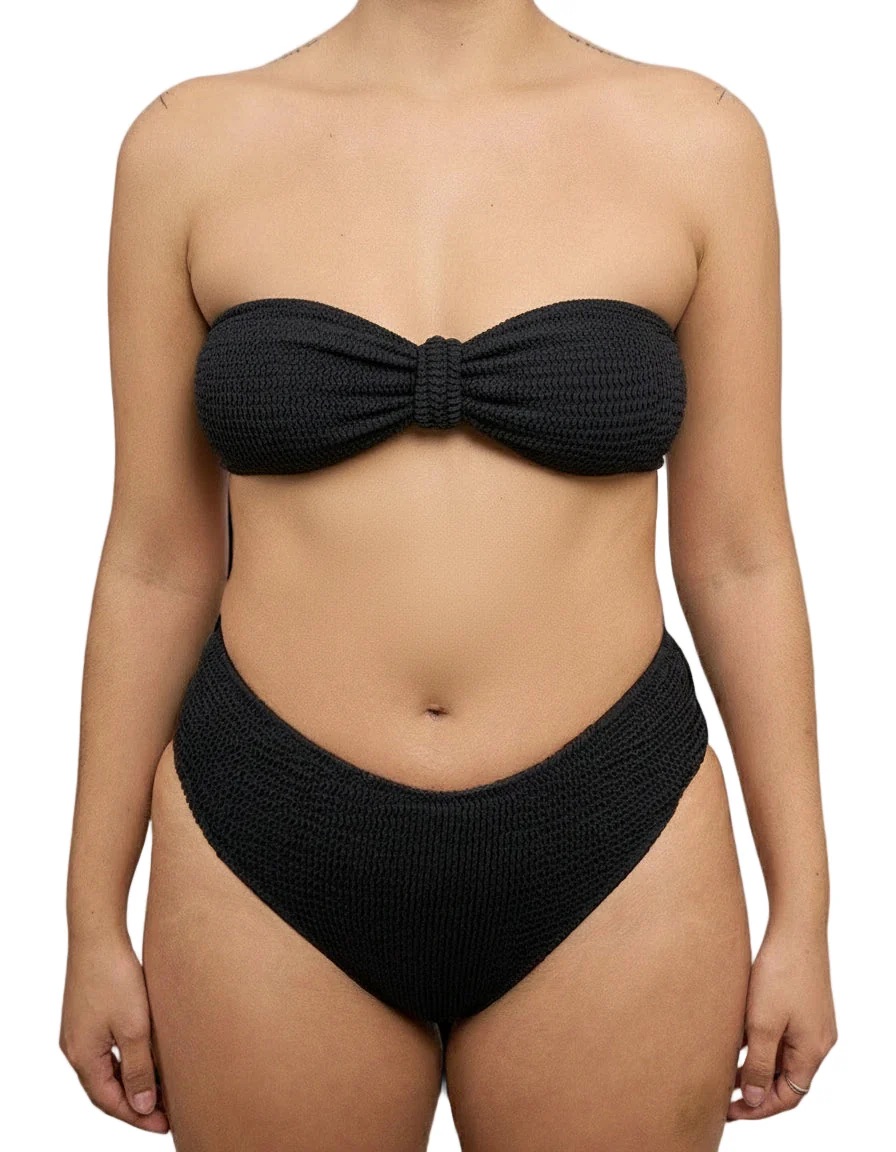 CALAMOON womens vegan Briefs High Black