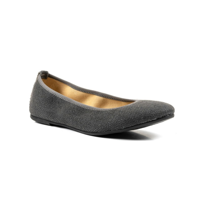 Risorse Future womens vegan Ballerina Cenerentola Anthracite