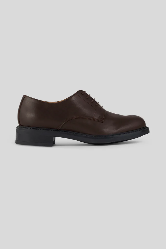 Solari Milano Damen vegan Derby Schuhe Braun