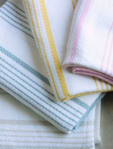 nice to meet me unisex vegan Towel Foutas White Sand & Parme