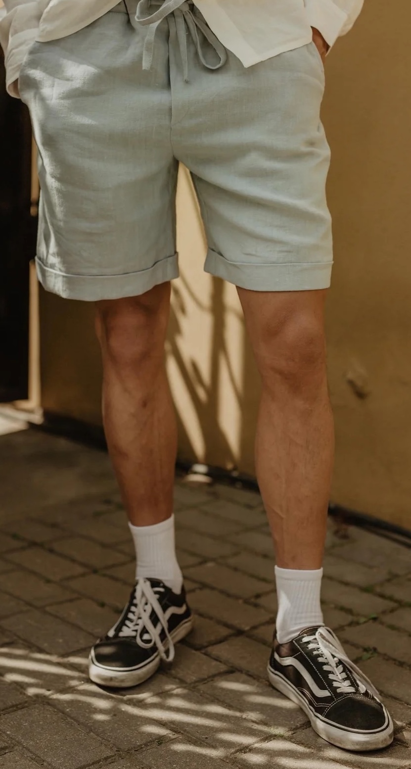 99882 - Herren vegan Shorts Ares Salbei GrÃ¼n