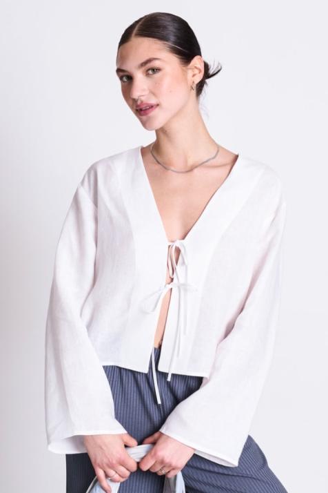 JAN N JUNE JAN 'N JUNE Damen vegan Bluse Skagen WeiÃŸ