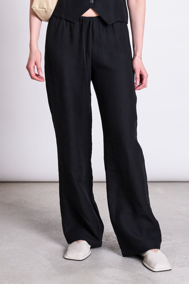 Image of JAN 'N JUNE dames vegan Broek Sjov Drawstring Zwart