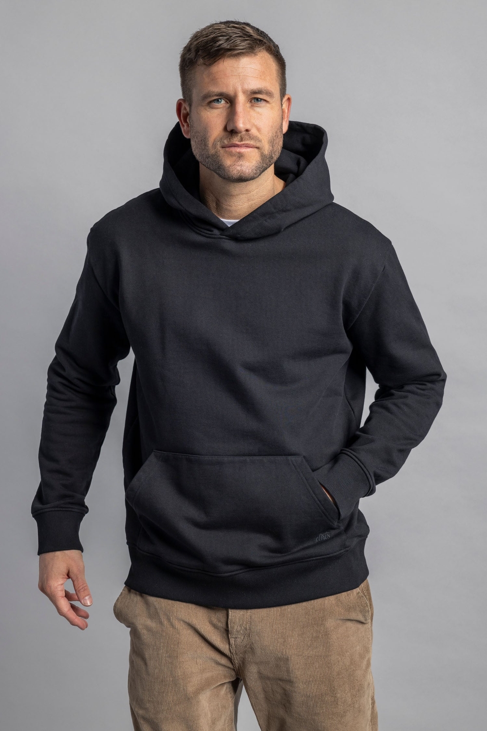 DIRTS Herren vegan Hoodie Classic Schwarz