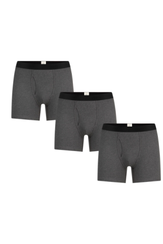 Image of Albero Natur mannen vegan Multipack 3x Boxershorts Antraciet Melange
