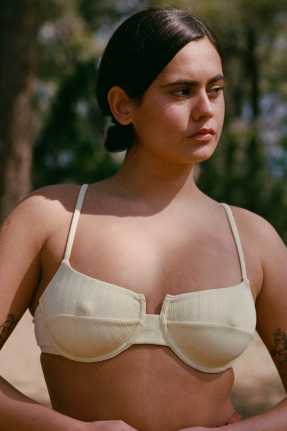 NÃ©nÃ©s Damen vegan Bikinioberteil LÃ©a BÃ¼gel Gelb