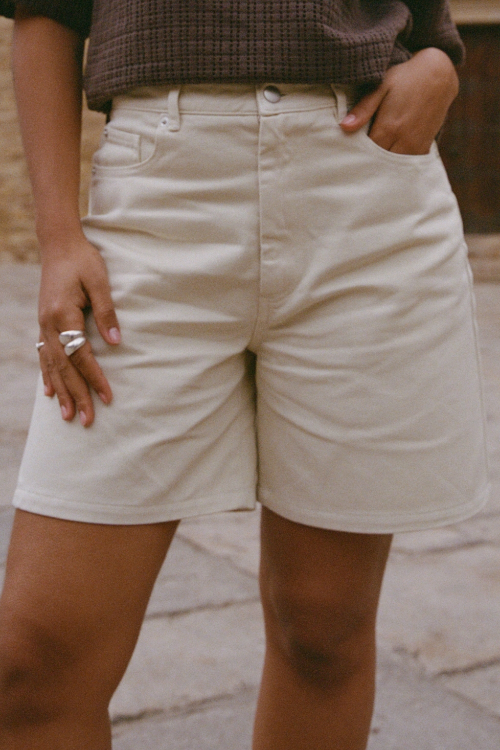 Image of NÃ©nÃ©s dames vegan Shorts Adele Crème