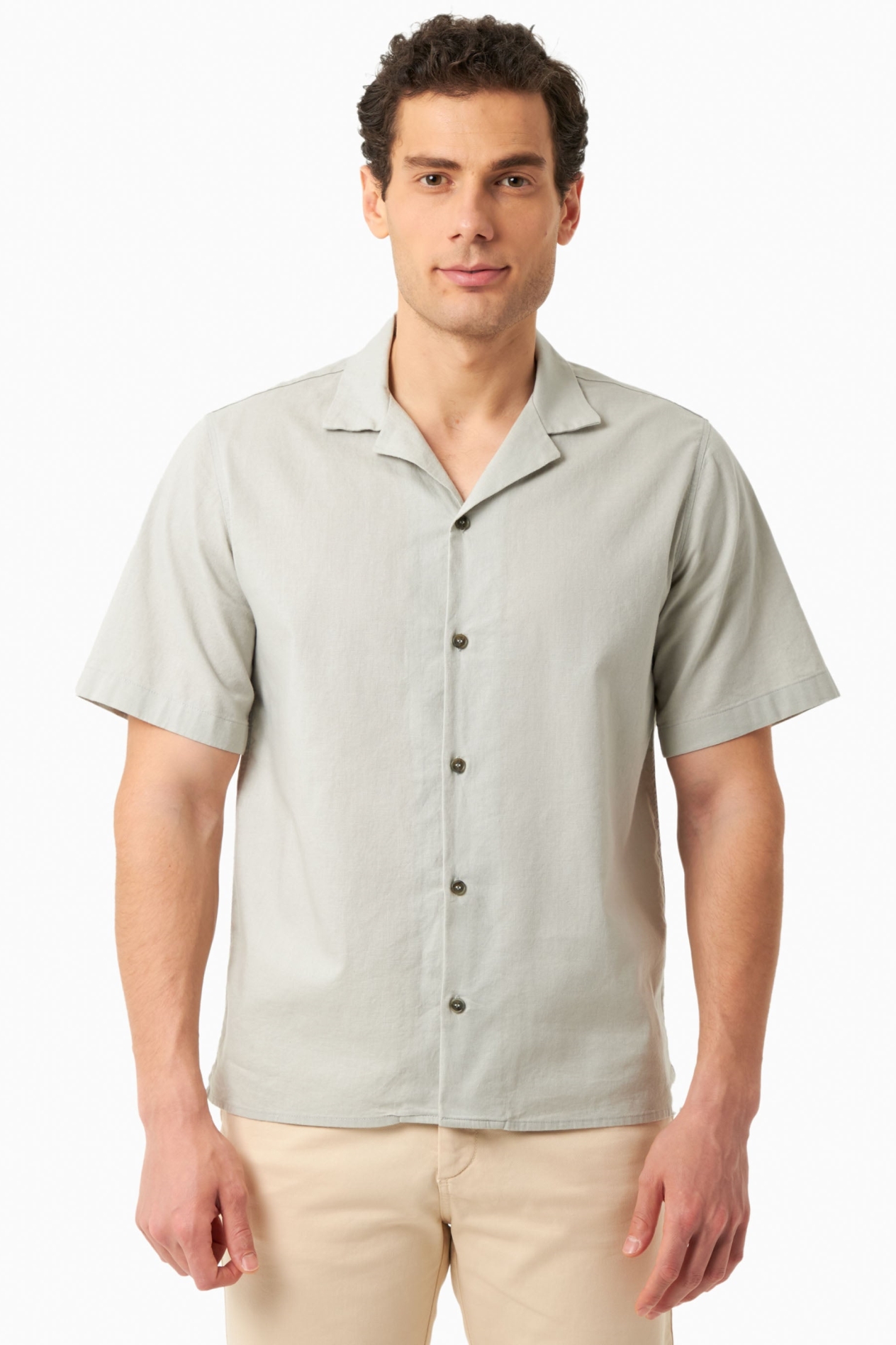 ORGANICATION Herren vegan Hemd MoosgrÃ¼n