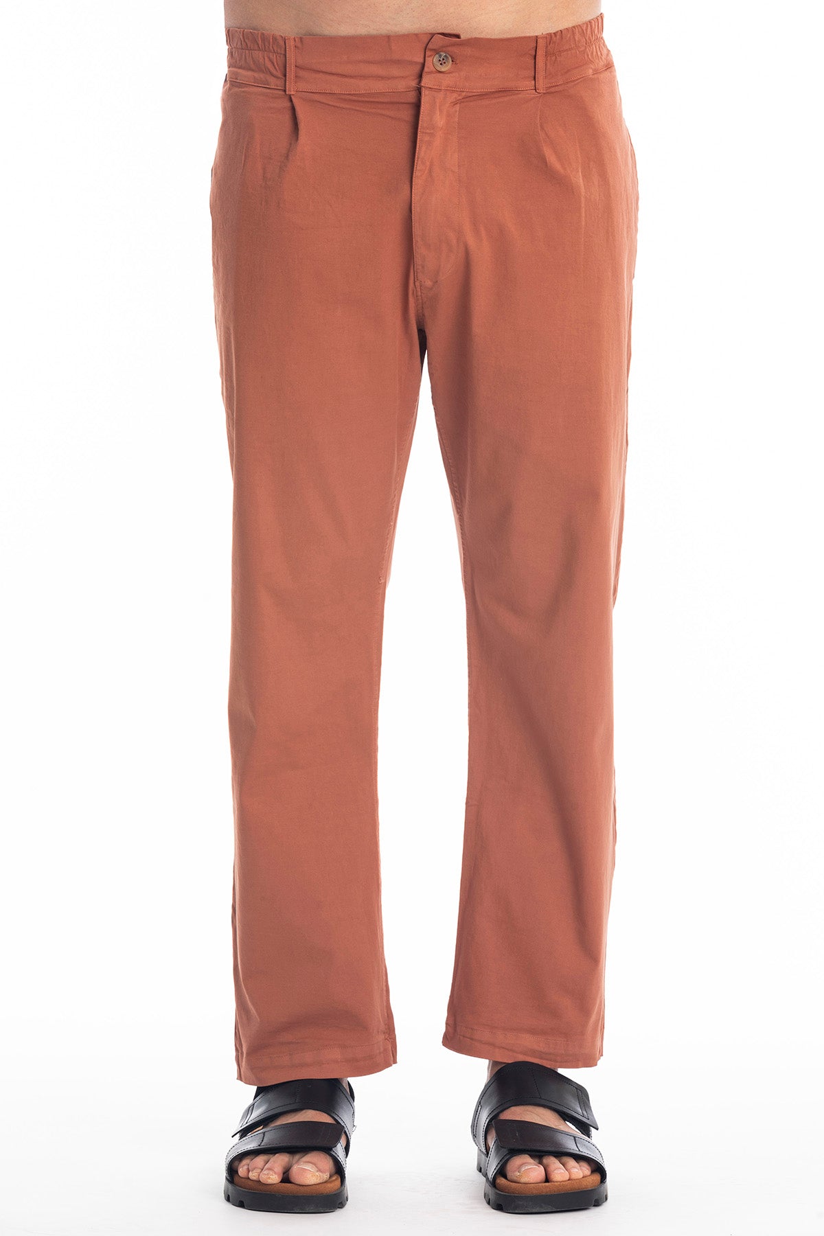 Image of RAVENS VIEW IBIZA mannen vegan Broek Vance Brons